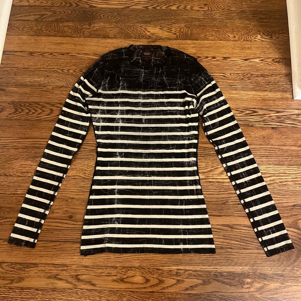 Vintage Jean Paul Gaultier Striped Mesh Top